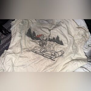 American Eagle Outfitters Cream Tee